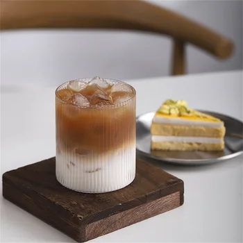 300ML kuumuskindlast Klaasist Tassi Sirge Triibuline Klaas Iced Caffe Americano Cup Jaapani Vertikaalne Klaas Vett, Piim on Kohvi Kruus