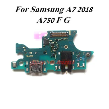 Algne Laadimine USB Port, Doki Flex Kaabel Samsung Galaxy A7 2018 A750F/G Laadija Pistik Juhatuse Mikrofoniga Kõrvaklappide Pesa