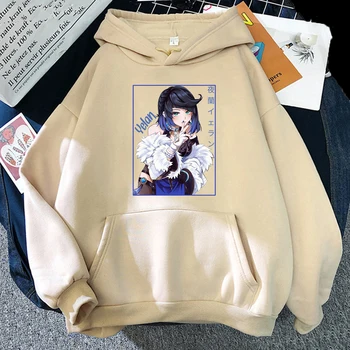 Anime Topp Mehed Streetwear Genshin Mõju Pullover Yelan Sviitrid Unisex Graafiline Topid Riided Kevadel Harajuku Y2k Sudaderas