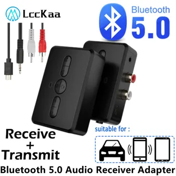 Bluetooth-5.0 Audio Vastuvõtja Stereo Traadita Bluetooth-Adapter RCA-3,5 mm AUX Pistikuga PC autovarustuse Kõlari Bluetooth Saatja