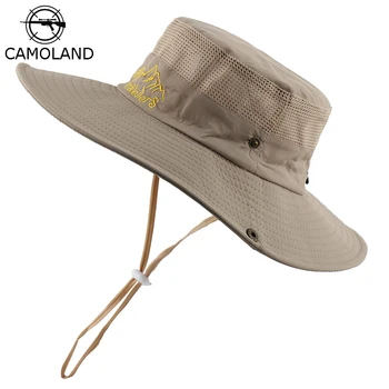 CAMOLAND UPF 50+ Päike Müts Naised Mehed Veekindel Kopp Mütsid UV Kaitse Kalapüügi Mütsid Kiri Disain Hingav Võrgusilma Beach ühise Põllumajanduspoliitika