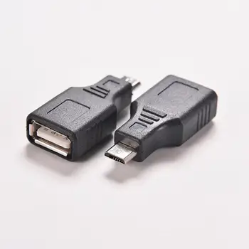 Mini USB-B 5 Pin Male Plug OTG Host Adapter Converter Pesa kuni 480Mbps 1TK Must F/M, USB 2.0 A Female Mikro-Muundurid